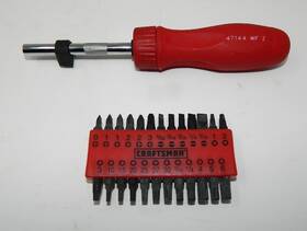 47144-wf Craftsman Ratcheting Magnetic Screwdriver With 25 Bits Red 47144 Wf Nice 47144-wf Craftsman Ratcheting Magnetic Screwdriver With 25 Bits Red 47144 Wf Nice