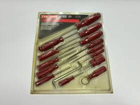 47159 Craftsman Sears Usa 15pc Red Hard Handle Screwdriver Set Rare New Nos