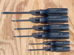 41903 Craftsman 47445 Professional 6pc Black Handle Screwdriver Set Slot Phillips Usa