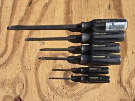 47449 Craftsman Vintage Sears 6pc Lot Black Handle Professional Screwdriver Set Wf Usa
