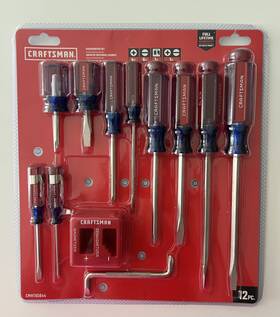 Craftsman 885911577489 12-piece Screwdriver Set With Durable Alloy Steel Blades - Home Improvement Tool