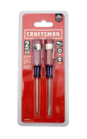 Craftsman 885911577519 2 Piece Screwdriver Set 2.5 Inch 60mm Steal Blades Phillips And Flathead New