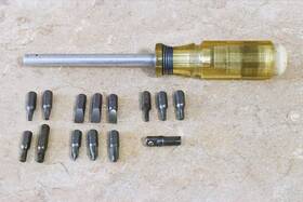 9-41467 Craftsman Vintage Usa Magnetic Bit Driver Screwdriver With 13 Bits And Socket Adapter