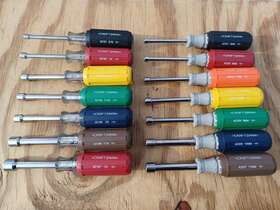 942200 Craftsman Rare Vintage Cushion Grip Sae And Metric Nut Driver Set 14pc -h- Usa Euc