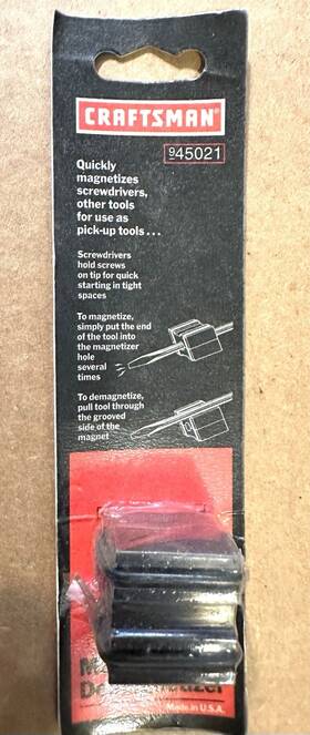 945021 Craftsman Vintage Screwdriver Magnetizer/demagnetizer 45021 Made In Usa