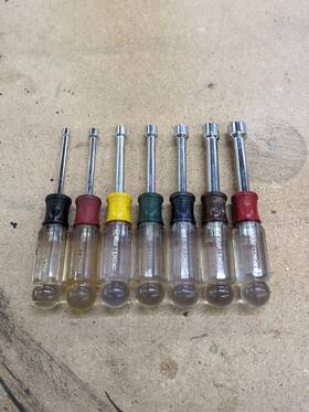 94196 Craftsman 94691 7 Piece Vintage Screwdriver Nut Driver Set 3/16 - 1/2 Sae Usa -v