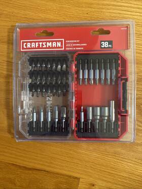Cmaf1238 Craftsman 38 Piece - Screwdriver Bit Set In Plastic Tough Case New