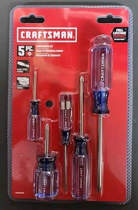 Cmht65011 Craftsman 5 Pc. Screwdriver Set Phillips Head - Lifetime Warranty