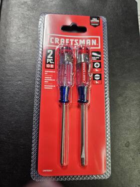 Cmht65047 Craftsman Phillips And Slotted Small Pocket Screwdriver Set With Shirt Clip