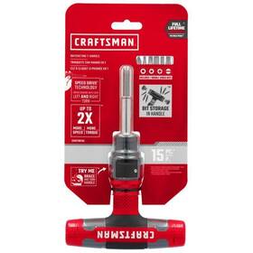 Cmht68135 Craftsman Speeddrive Ratcheting T-handle Driver And Bit Set