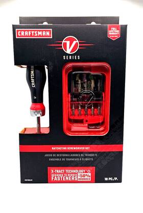 Cmht68143v Craftsman V-series Ratcheting Screwdriver Set With Assorted Multi-bits 18 Pc New