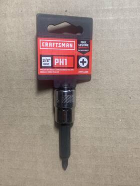 Cmmt44369 Craftsman Phillips Bit Socket 3/8 Drive Ph1 Screwdriver Tool