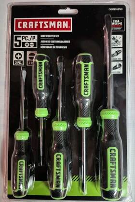 Mocmht65087ng Craftsman 5 Piece - 4-1/2-in Screwdriver Set High Visibility