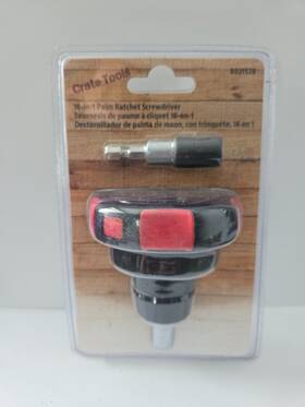8044380 Crate Tools 16 In 1 Palm Ratchet Screwdriver