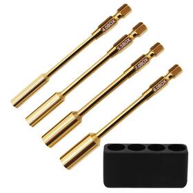 Craznick 768477597491 4.0mm 5.5mm 7.0mm 8.0mm Hex Nut Driver Head For 1/4 Inch Drive Drill Screwdrivers