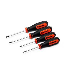 Crescent 711181065404 Torx Screwdriver Set With Dual Material Tri-lobe Handles 4-piece