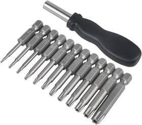 T5-t40 Danzix 313047849892 12 Pack Torx Head Screwdriver Bit Set 1/4 Inch Hex Shank S2 Steel T5-t40 Danzix 313047849892 12 Pack Torx Head Screwdriver Bit Set 1/4 Inch Hex Shank S2 Steel