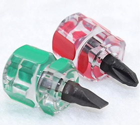 Deal Maniac Mini Ultra Short Stubby Screwdriver Set 2 Pieces 1 Phillips Flat Deal Maniac Mini Ultra Short Stubby Screwdriver Set 2 Pieces 1 Phillips Flat