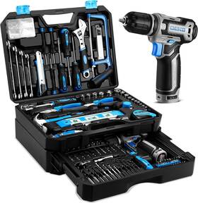 Dkmt238-bl Dekopro Tool Set Kit With 12v Cordless Drill Hand Toolbox Storage Case Mech
