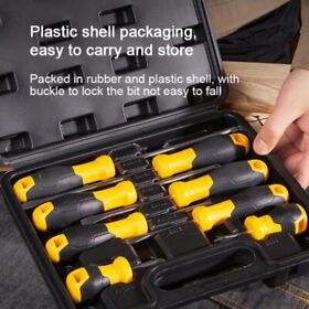 Deli Pro Magnetic Screwdrivers Set 4pcs Flat-blade Phillips With Box 8pc