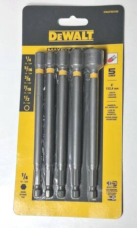 Dwafnd5x6 Dewalt 02932 6 Inch Nut Driver Set 5 Pc 1/4 5/16 3/8 7/16 1/2