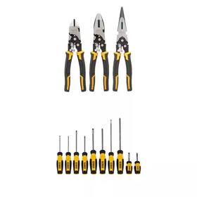 Dewalt 313040641622 Compound Plier Set 3-pack And Phillips Screwdriver 10-piece Combo