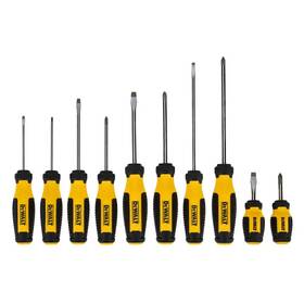 Dewalt 744759676191 Screwdriver Set 10-piece Durable Magnetic Ergonomic Pc Grip Back