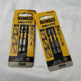 Dwa2tx25mp2 Dewalt Max Fit T25 Torx 2in Impact Rated Steel Power Bits 2-piece Set