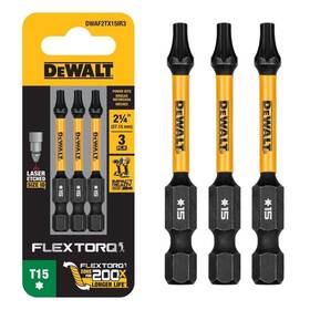 Dwaf2tx15ir3 Dewalt Flextorq 2.25 Inch Torx T15 Impact Ready - 3 Pack