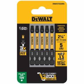Dwaf2tx25ir5 Dewalt Flextorq T25 Torx Driver Bits Impact Ready 2.25 Inch 5-pk. -