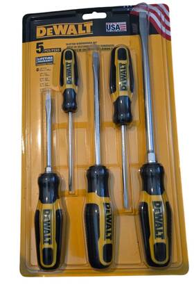 Dwht60441 Dewalt 5pc Slotted Screwdriver Set