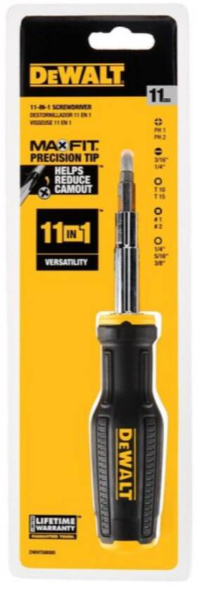 Dwht68000 Dewalt Maxfit 11-in- Multi Bit Screwdriver