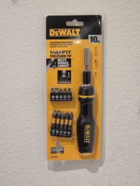 Dwht68001 Dewalt New Tough Max-fit Telescoping Screwdriver 10 Pc Multi-bit Set #dwht68001