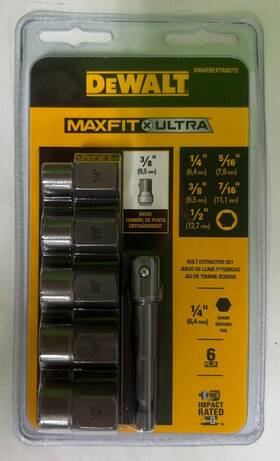 Dwafbextract5 Dewalt Na263096 Maxfit Ultra Bolt Extractor Set 6-piece