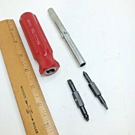 44481 Diamond Tool Rare 4-in-1 Screwdriver Red Handle Duluth Minn Usa