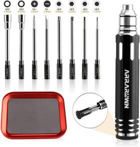 Dideaeco 445032160149 10 In 1 Rc Model Repair Tools Kit With 1.5/2.0/2.5/3.0/4.0/5.5mm Hex Screwdriver
