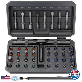 B0fxwzbjdr Disen 43 In 1 Ratcheting Screwdriver Set 58-tooth Handle Magnetic Pickup 40 S2