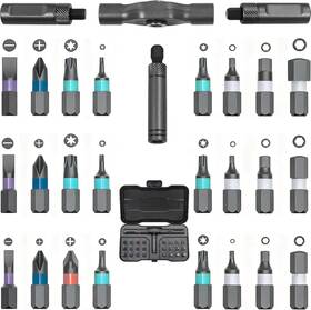 Doaho 717661653529 24 In 1 Magnetic Ratchet Screwdriver Set Mini Switchable With D