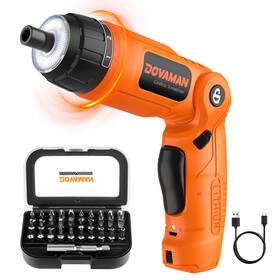 Des01a Dovaman 702571864363 Electric Screwdriver 4v Power With 31 Bits 2000mah Battery