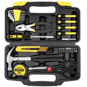 Hyt40n Dowell 40 Piece Home Tool Set Yellow General Household Hand Kit With Plastic T