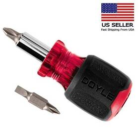 70688 Doyle 6-in-1 Stubby Multibit Screwdriver/nut Driver Comfort Compact Design