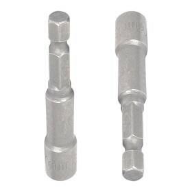 Duefixing 617662136123 5pcs 1/4 Inch Shank 7mm Hex Socket Nut Setter Driver Bit Adapter Gray Non-magnetic