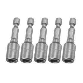 Duefixing 672668679319 5pcs 7mm Magnetic Nut Setter Drill Bits 1/4 Inch Quick-change Driver Bit