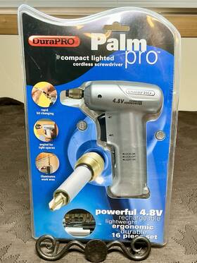 06115 Dura Pro Palm Compact Lighted Cordless Screwdriver 4.8v 16 Piece Set 2002