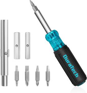 Duratech 820909705604 11-in-1 Screwdriver Set Multi-bit And Nut Driver S2 Steel Bits #164