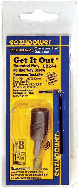 88244 Eazy Power 733353861164 Eazypower #8 Way Screw Remover/installer 2 Inch Long Bit X 1/4 Hex