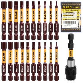 70063 Elead Allen-wrench Hex Drill Bit Set 21pcs Durable Impact Allen Key