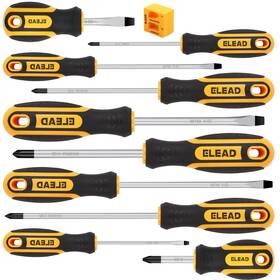 Ed70006 Elead 11-piece Screwdriver Set 5 Phillips And Slotted Tips Magnetic S