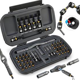 Elead Sdy-70216 46 In 1 Magnetic Ratchet Screwdriver Set Multi-bit Kit Nut Detachable Handle