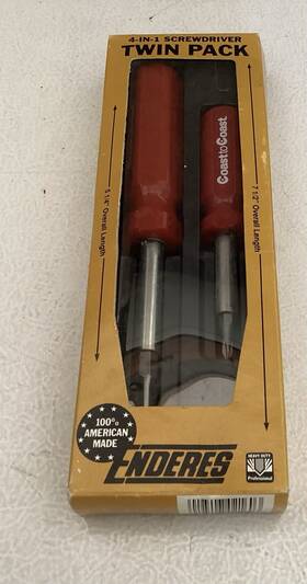 Eld7 Enderes Coast To 4 In 1 Screwdrivers Twin Pack Usa Brand New
